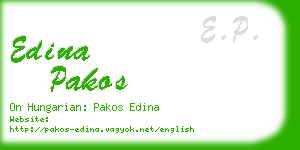 edina pakos business card